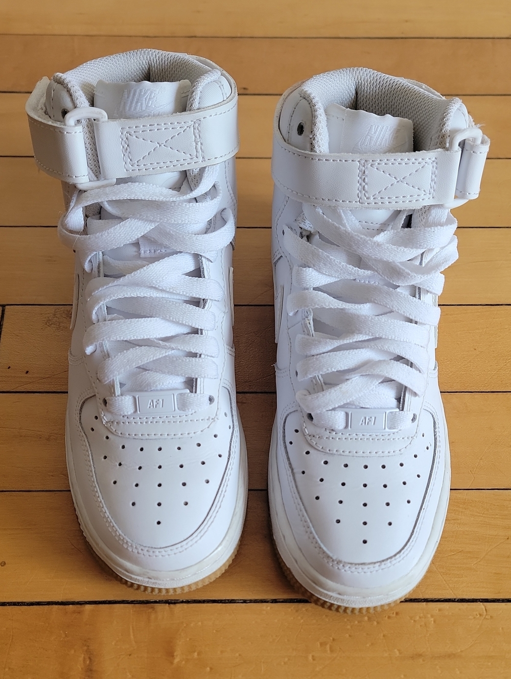 Nike Airforce 1 High Top "White Gum" Sneakers - Big Kids - Picture 2 of 7